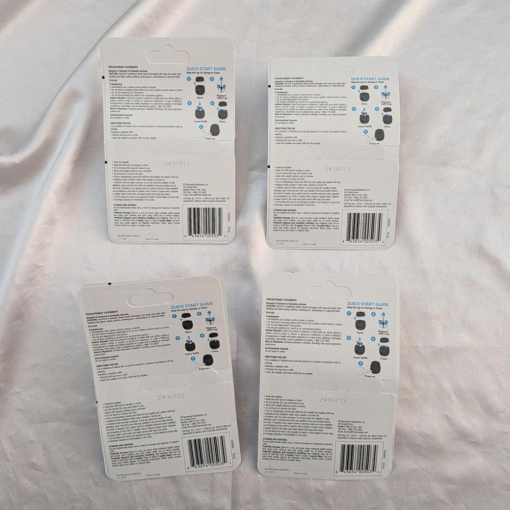 New Thermacell Mosquito Repellent Refills 36-Hour Refill Outdoor Set of 4 - Picture 2 of 5
